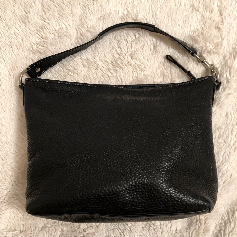 Coach Sarah Black Pebbled Leather Hobo Bag